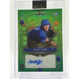 2024 Wild Card 5 Card Draw Matt Ager Rookie Green Jack Auto 2/3 SSP Pirates